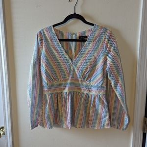 J.Crew Rainbow Stripe Top